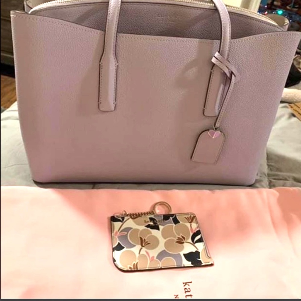 Large lilac Kate spade tote